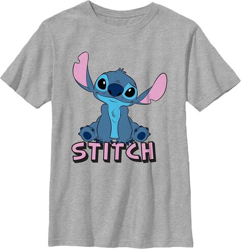 Disney Boy's Lilo & Stitch Sitting Cute Stitch T-Shirt in Saudi Arabia