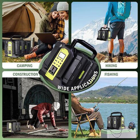 محول طاقة 350 واط لبطارية ليثيوم أيون Ryobi 40 فولت، OP401 2-Port 20 فولت إلى 120 فولت عاكس موجة جيبية نقية مع ضوء LED، 3 منافذ USB-A، 1 منفذ USB-C، 1 منفذ تيار مستمر، محطة طاقة للتخييم في حالات الطوارئ (أداة فقط ) in Saudi Arabia
