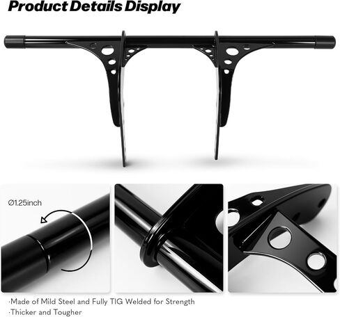 قضبان التصادم الأمامية للدراجة النارية مقاس 1.25 بوصة، واقي محرك الطريق السريع، قضيب التصادم السريع لـ Harley 2018-2024 Street Bob/Low Rider/Lowrider S/Lowrider ST/Softtail Standard in Kuwait