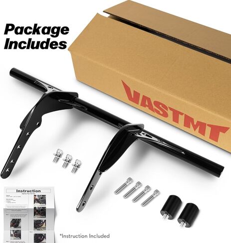 قضبان التصادم الأمامية للدراجة النارية مقاس 1.25 بوصة، واقي محرك الطريق السريع، قضيب التصادم السريع لـ Harley 2018-2024 Street Bob/Low Rider/Lowrider S/Lowrider ST/Softtail Standard in Kuwait