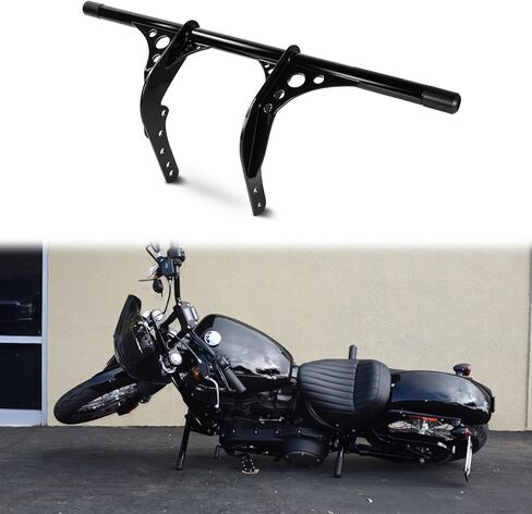 قضبان التصادم الأمامية للدراجة النارية مقاس 1.25 بوصة، واقي محرك الطريق السريع، قضيب التصادم السريع لـ Harley 2018-2024 Street Bob/Low Rider/Lowrider S/Lowrider ST/Softtail Standard in Kuwait