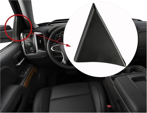 2PCS 25857289 25857294 Front Door Upper Trim Panel Driver and Passenger Side Triangle Cover Compatible with 2007-2013 Chevy Chevrolet Avalanche Silverado Suburban Tahoe GMC Sierra Yukon in Saudi Arabia