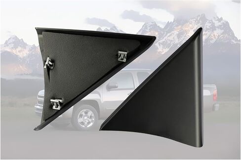 2PCS 25857289 25857294 Front Door Upper Trim Panel Driver and Passenger Side Triangle Cover Compatible with 2007-2013 Chevy Chevrolet Avalanche Silverado Suburban Tahoe GMC Sierra Yukon in Saudi Arabia