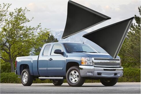 2PCS 25857289 25857294 Front Door Upper Trim Panel Driver and Passenger Side Triangle Cover Compatible with 2007-2013 Chevy Chevrolet Avalanche Silverado Suburban Tahoe GMC Sierra Yukon in Saudi Arabia