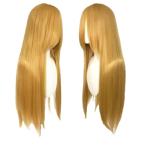 32inches/80cm Long White Wig with Bangs for Women White Cosplay Wigs for Anime Synthetic Hair for Halloween Costume Party Cosplay with Wig Cap in Kuwait