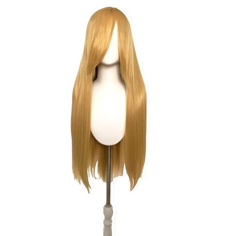 32inches/80cm Long White Wig with Bangs for Women White Cosplay Wigs for Anime Synthetic Hair for Halloween Costume Party Cosplay with Wig Cap in Kuwait