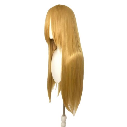 32inches/80cm Long White Wig with Bangs for Women White Cosplay Wigs for Anime Synthetic Hair for Halloween Costume Party Cosplay with Wig Cap in Kuwait