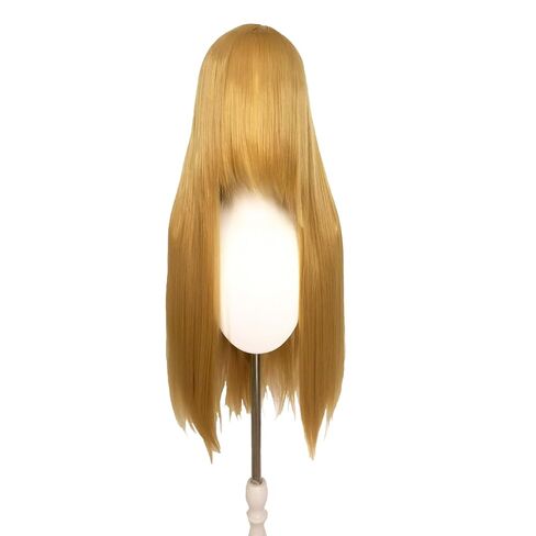 32inches/80cm Long White Wig with Bangs for Women White Cosplay Wigs for Anime Synthetic Hair for Halloween Costume Party Cosplay with Wig Cap in Kuwait