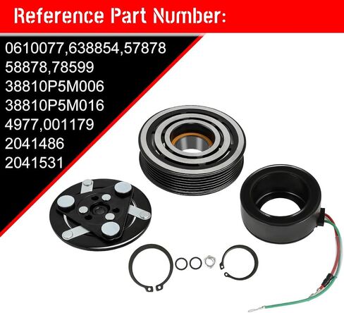CCIYU AC Compressor Clutch for Car 2001 2002 2003 2004-2005 for Honda Civic 1.7L Air Conditioning Compressor Clutch for 610077 in Saudi Arabia