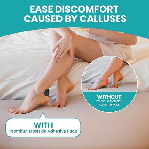 Moleskin Adhesive Tape Pads for Blister - Promifun Blisters Bandages for Foot, Toe, Feet,Finger - Mole Skin Patch for Blister,Callus,Bunion Prevention & Recovery - 16 Sheets of 4 Shapes,Beige in Saudi Arabia