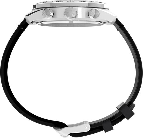 Timex Men's Waterbury Chronograph 41mm Watch - Black Strap Silver Dial Stainless Steel Case in Saudi Arabia