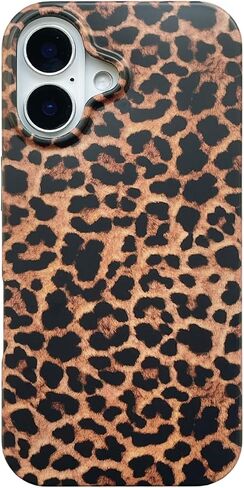 Brown Cheetah Print Leopard Phone Case for iPhone 14/iPhone 13 6.1 inch Retro Trendy Luxury Matte Slim Protective Girls Women Funda iPhone 13/14 Cover in Saudi Arabia
