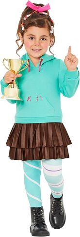 Spirit Halloween Wreck-It Ralph Toddler Vanellope von Schweetz Costume | Officially Licensed | Includes Accessories in Saudi Arabia