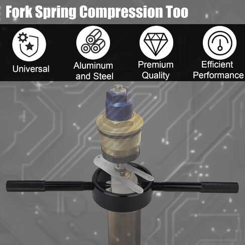 Motorcycle Fork Service Tool Kit, Professional Fork Oil Level Tool Spring Compressor & Damper Rod Bleed Assist Maintenance Set for Motorcycle Repair & DIY in Saudi Arabia