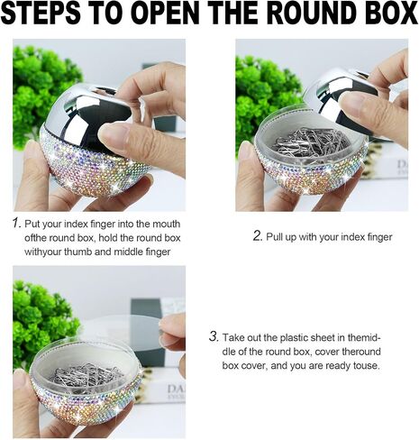 MultiBey Silver Magnetic Paper Clip Holder Round Paperclip Dispenser with 100Pcs Silver Paper Clips for Desk Non-Skid Smooth Finish Memo Bookmark Clip Dispensers, 28mm/ 1.1" (Silver) in Saudi Arabia