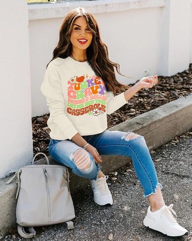 MOUSYA Thanksgiving Sweatshirt Women It Ain't Gonna Stuff Itself Sweatshirt Funny Thankful Turkey Shirt in Saudi Arabia