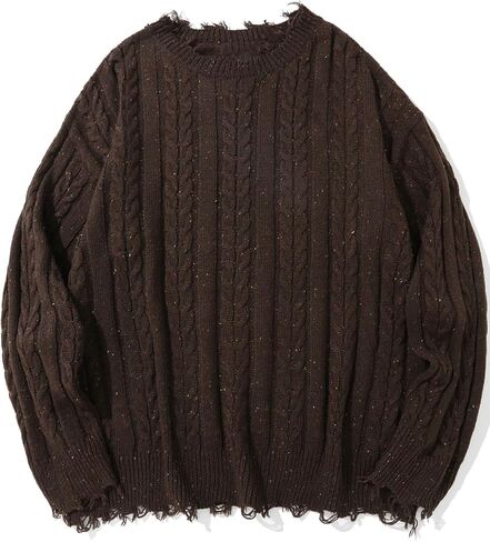 سترات متماسكة للنساء سترة كبيرة الحجم بياقة دائرية من التسعينيات للجنسين in Kuwait