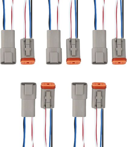 2 Pin Deutsch Car Waterproof Electrical Connectors, 17AWG 2 Way Automotive Male Female Plug Wiring Harness, 2 Wire Deutsch Connector for Cars, Boats, Trucks (2 Pin) in Saudi Arabia