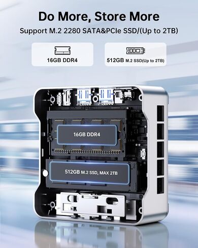 كمبيوتر KAMRUI GK3 Plus Mini PC، Intel Alder Lake الثاني عشر - N95 (حتى 3.4 جيجا هرتز) ذاكرة الوصول العشوائي 8 جيجا بايت 256 جيجا بايت M.2 SSD كمبيوتر صغير، جيجابت إيثرنت، 4K UHD، شبكة Wi-Fi مزدوجة، BT 4.2 كمبيوتر مكتبي صغير للمنزل/الأعمال in Saudi Arabia