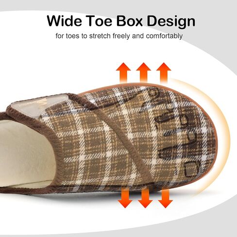 شباشب نسائية عريضة من Spesoul، أحذية لمرضى السكري قابلة للتعديل، نعال مطاطية غامضة، أحذية منزلية، شباشب داخلية وخارجية للمنزل وغرفة النوم وأقدام الوذمة المتورمة in Kuwait