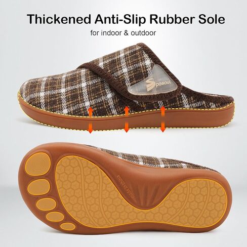 شباشب نسائية عريضة من Spesoul، أحذية لمرضى السكري قابلة للتعديل، نعال مطاطية غامضة، أحذية منزلية، شباشب داخلية وخارجية للمنزل وغرفة النوم وأقدام الوذمة المتورمة in Kuwait