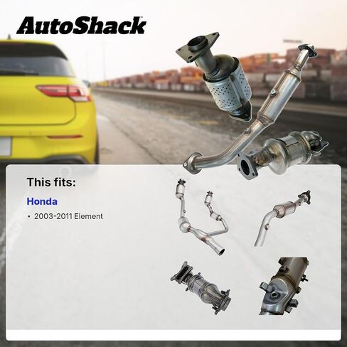 أنبوب عادم المحول الحفاز من AutoShack بديل مناسب لـ 2003-2011 Honda Element 2.4L 4WD FWD (متوافق مع EPA) EMCC63480 in Saudi Arabia