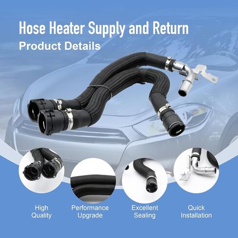 HVAC Heater Hose Kit Fit for Dodge Dart 4 Cyl 2.0L 2.4L 2013-2016, HVAC Heater Hose Air Conditioning Supply and Return Hose Replace 68197197AB 55111480AD 55111480AC 55111480AD 55111481AC 2 PCS in Saudi Arabia