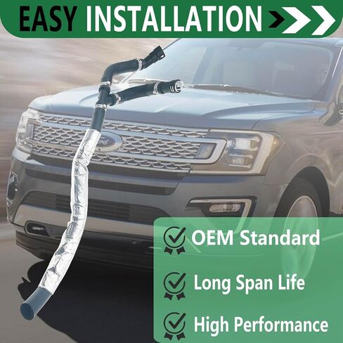 JL1Z18472C خرطوم مخرج مياه سخان HVAC لـ Ford Expedition 2018-2021 و Lincoln Navigator 2018-2022 3.5L V6 - استبدل مجموعة خرطوم السخان JL1Z-18472-C in Saudi Arabia