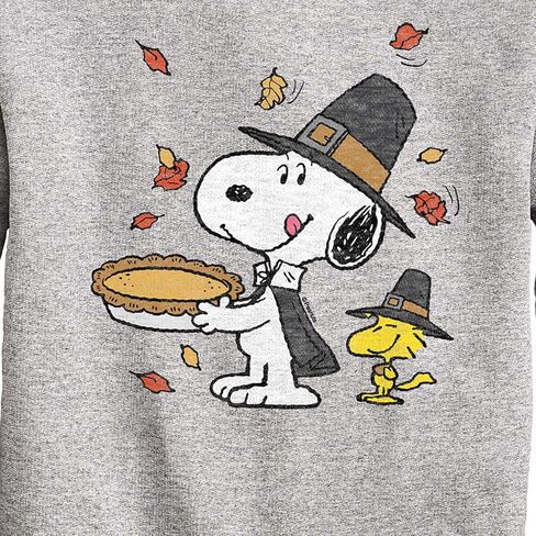 HYBRID APPAREL - Peanuts - Thanksgiving Scene - Toddler And Youth Crewneck Fleece Sweatshirt in Saudi Arabia