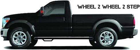 خطوات N-Fab Nerf | أسود لامع، من العجلة إلى العجلة | F1596CC | يناسب 2015-2023 Ford F-150 SuperCrew 5.5 سرير قصير، غاز SRW in Kuwait