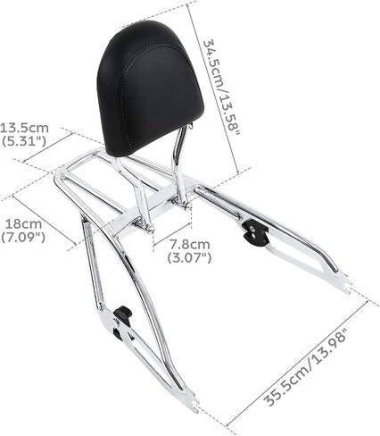 Green-L 2 Up Luggage Rack Sissy Bar Backrest Fit for Harley Street XG750 XG500 2015-2020 in Saudi Arabia