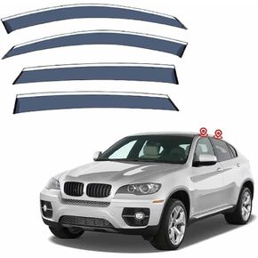 Car Windshield Rain Guards for BMW X6 MK1-E71 2008-2014, Front Rear Window Wind Deflectors Visors Waterproof Deflector Windows Exterior Accessories in Kuwait