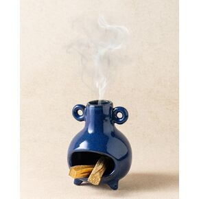 Ceramic Palo Santo Holder, Modern Incense Holder Burner for Sticks Sage Bundles Cone Incense, Chimenea Incense Dish for Meditation Decor, Green in Saudi Arabia