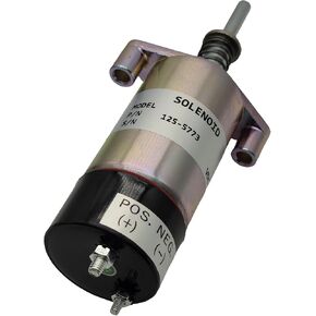 12V Fuel Shutoff Solenoid 125-5773 8C-9986 Compatible with Caterpillar CAT 3204 3304 3304B 3306 3306B 3406B 3406C 3306C HT400 Pumper Genset Truck Marine Industrial Diesel Engine Shut-off 8C9986 in Kuwait