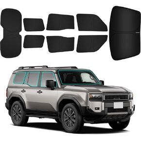 ظلال نافذة السيارة ARISMOTOR لسيارة Toyota Land Cruiser Prado 250 2024-2026، تناسب مخصص للزجاج الأمامي الخلفي القابل للطي ومظلة من الشمس والأشعة فوق البنفسجية وستائر الخصوصية لحماية التخييم والقيلولة والاسترخاء in Kuwait