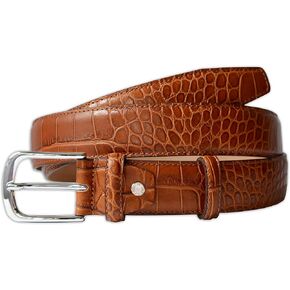 Mens Crocodile Pattern Italian Leather Belt in Saudi Arabia