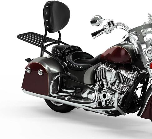 XMT-MOTO Passenger Sissy Bar Pad Luggage Rack Fit for Indian Chieftain Chief Vintage Black Sissy bar+Black Pad in Saudi Arabia
