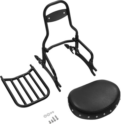XMT-MOTO Passenger Sissy Bar Pad Luggage Rack Fit for Indian Chieftain Chief Vintage Black Sissy bar+Black Pad in Saudi Arabia