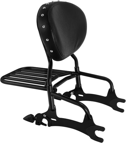 XMT-MOTO Passenger Sissy Bar Pad Luggage Rack Fit for Indian Chieftain Chief Vintage Black Sissy bar+Black Pad in Saudi Arabia