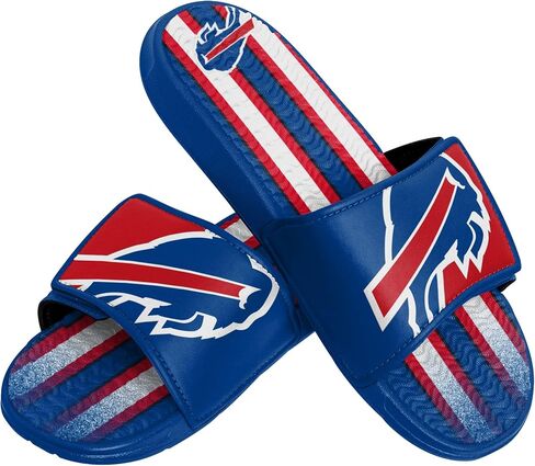 FOCO Baltimore Ravens NFL Mens Team Stripe Gel Slide - L in Saudi Arabia