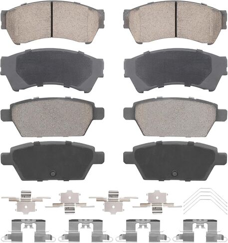 Front & Rear Ceramic Brake Pads Set for Ford Fusion 2006-2012, for Lincoln MKZ 2007-2012 3.5L, Zephyr 2006, for Mazda 6 2006-2013, for Mercury Milan 2006-2011, 8PCS in Saudi Arabia