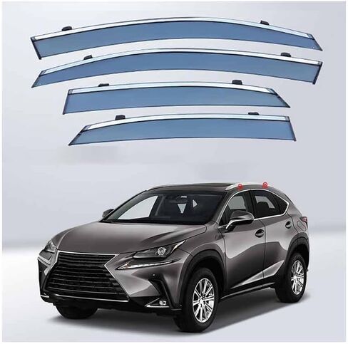 Car Windshield Rain Guards for Lexus NX MK1-AZ10 2014-2021, Front Rear Window Wind Deflectors Visors Waterproof Deflector Windows Exterior Accessories in Saudi Arabia