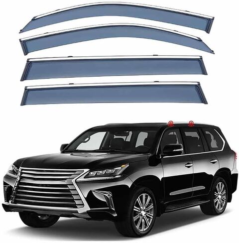 واقيات المطر للزجاج الأمامي للسيارة Lexus LX570 J200 2008-2021، حاجبات الرياح للنافذة الأمامية والخلفية، حاجبات مقاومة للماء للنوافذ الخارجية in Saudi Arabia