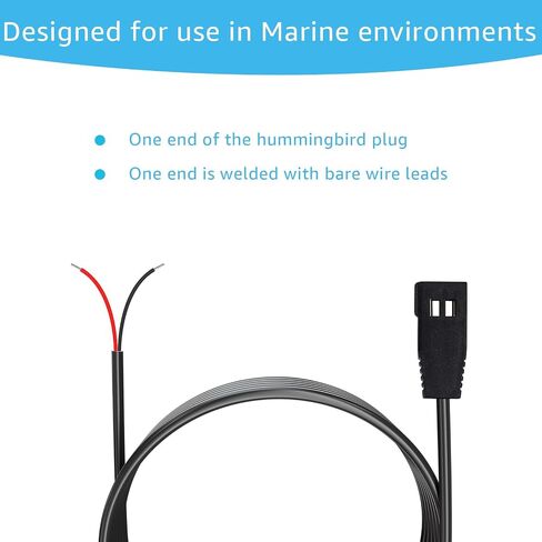 Sigely Power Cord Replacement for Humminbird 12V DC Power Cord Humminbird Helix 5 Fish Finders Charger, Compatible with Humminbird PC All Helix 5/7/8/9/10/12/15, All ICE Helix, All ICE Flasher Models in Kuwait