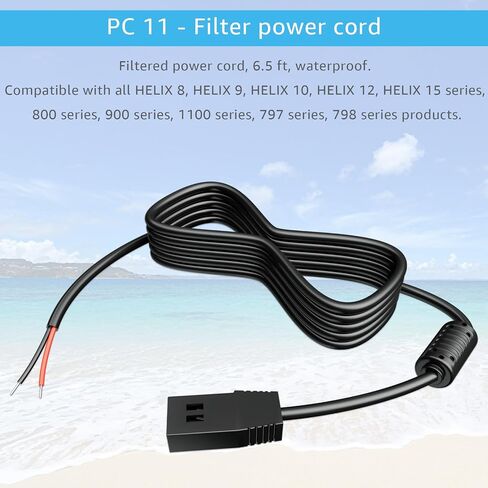 Sigely Power Cord Replacement for Humminbird 12V DC Power Cord Humminbird Helix 5 Fish Finders Charger, Compatible with Humminbird PC All Helix 5/7/8/9/10/12/15, All ICE Helix, All ICE Flasher Models in Kuwait