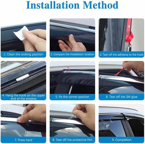 Car Windshield Rain Guards for BAOJUN 510 MK1-CN180S 2017-2024, Front Rear Window Wind Deflectors Visors Waterproof Deflector Windows Exterior Accessories in Kuwait
