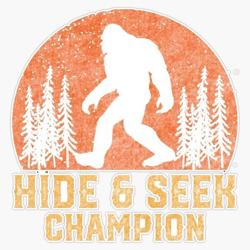 MAGNET Sasquatch Bigfoot Undefeated Hide And Seek Champion Magnetic Vinyl Sticker Decal Magnet 5" in Saudi Arabia
