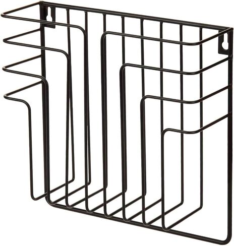 MyGift Modern Design Black Metal Wire Wall Mounted Magazine and File Folder Holder Organizer Rack in Saudi Arabia