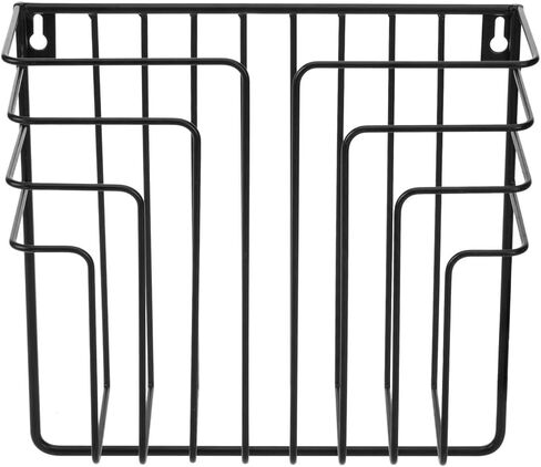 MyGift Modern Design Black Metal Wire Wall Mounted Magazine and File Folder Holder Organizer Rack in Saudi Arabia