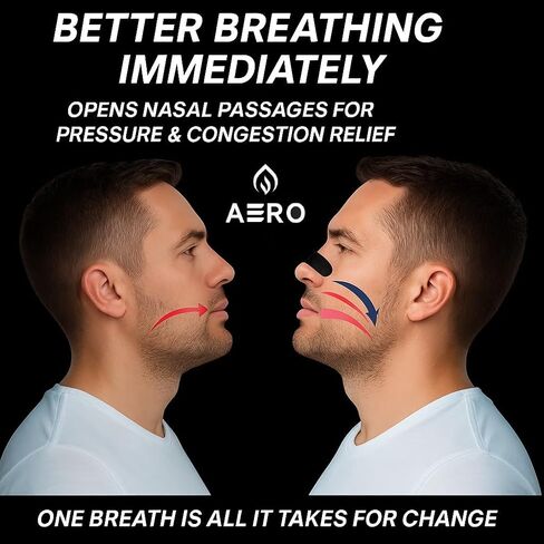 Performance Nasal Strips for Breathing (90 Count) - Oil & Sweat Proof Adhesive - Athletic Nasal Strips for Snoring & Sleeping - Black, Wide Body, Universal Fit, Extra Strength in Saudi Arabia
